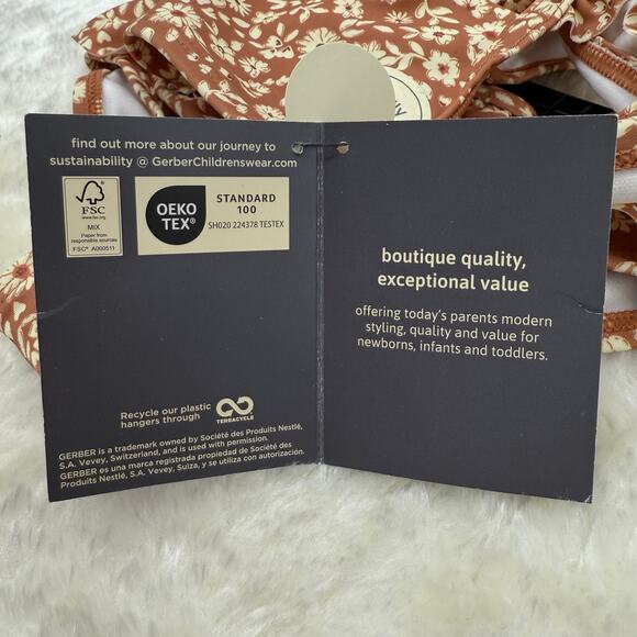 NWT Gerber Modern Moments Girls 2-Piece Toddler Summer Swimsuit 4T - Picture 7 of 8